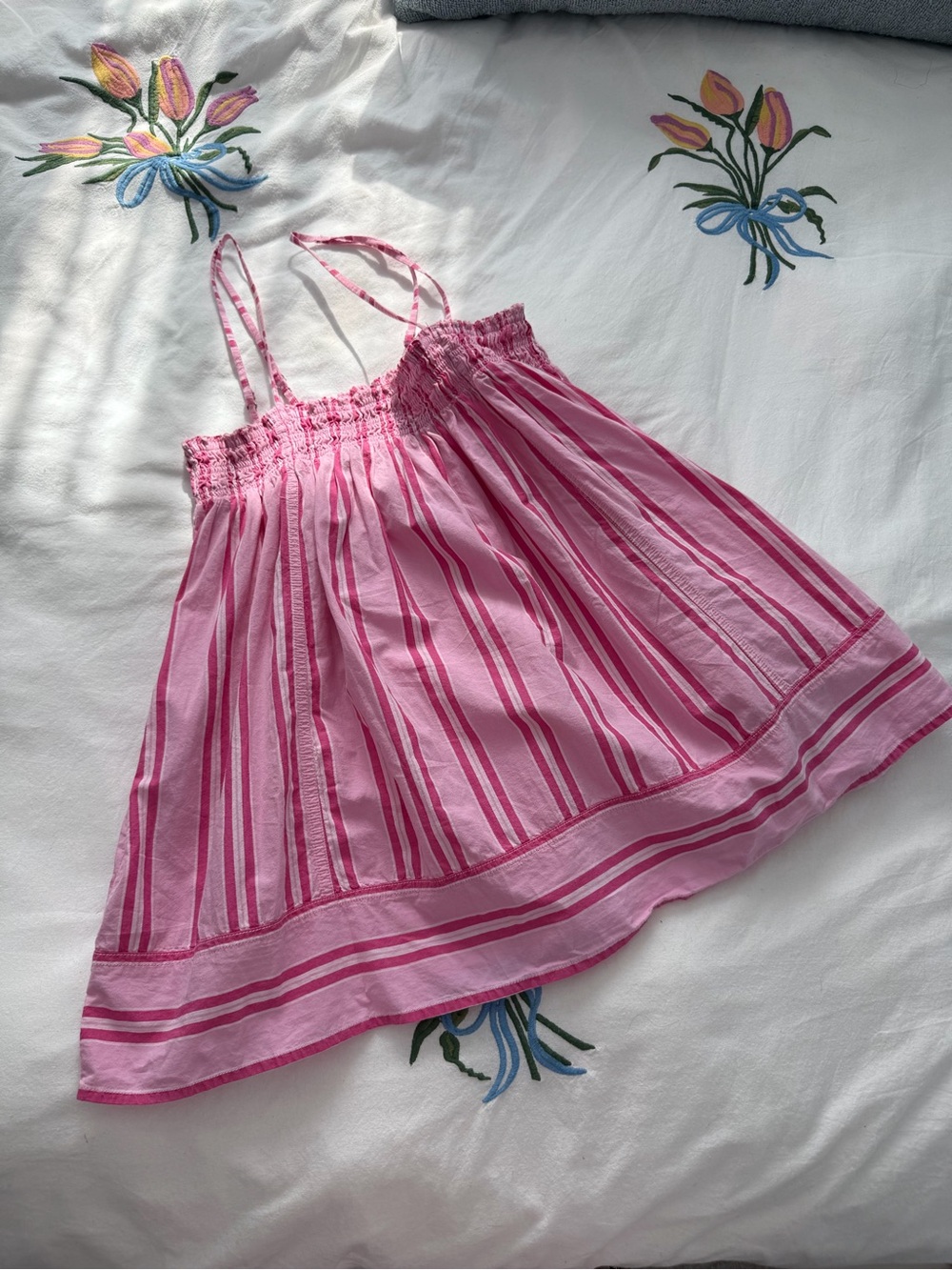 We The Free Pink Striped Baby Doll Tank Top Tunic XS